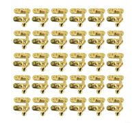 Jonikuper 30 chiusure antiche per armadietti, piccoli lucchetti in bronzo, chiusura a scatola in legno, per scatole di gioielli e soluzioni di archiviazione artigianali (oro)