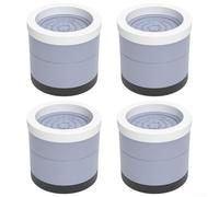 Jonikuper 4 tappetini per mobili, per letti, scrivanie, sedie, cuscinetti antiscivolo con capacità di 500 kg, gomma morbida e materiale PP, 8,6 x 8,6 x 9,5 cm, compatibili con (azzurro 9,5 cm)