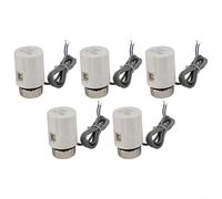 Jonikuper 5 attuatori per riscaldamento a pavimento M30 x 1,5 mm, 230 V, per distributore d'acqua del radiatore, attuatore termico elettrico normalmente chiuso con spinta 110N, bianco (normalmente