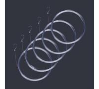 Jonikuper 5 lenze da pesca a mosca da 2,7 m, coniche, in nylon, con anello per pesca d'acqua dolce, linea trasparente invisibile per un lancio preciso e per un facile fatturato (4X)