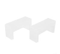 Jonikuper 6 rialzi in acrilico, trasparenti, rettangolari, per gioielli, oggetti da collezione, cosmetici e articoli al dettaglio, espositori a forma di U in acrilico extra trasparente (SKU)