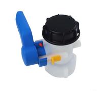 Jonikuper 62 mm per IBC Container Flap Valve Outlet Tap Adapter Stopcock per serbatoi di acqua piovana, compatibile con barili di stoccaggio dell'acqua standard, plastica HDPE,