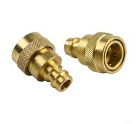 Jonikuper Adattatore da R134A a R1234YF in ottone Connettore per sistema CA ad alta bassa pressione professionale per autoveicoli Strumento di servizio di condizionamento automobilistico Fit Kit di