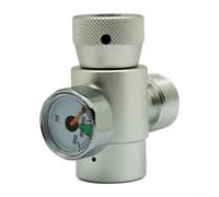 Jonikuper Adattatore di riempimento in metallo per Sodastream con conversione da TR21-4 a W21.8-14, adattatore di ricarica per bombole di gas, argento