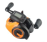 Jonikuper Allarme digitale per baitcasting mulinello con contatore di linea, rapporto di trasmissione 7,2: rapporto di trasmissione, 10 frenate magnetiche, batteria ricaricabile, per pesca d'acqua