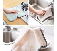 Jonikuper Asciugamani da cucina in velluto di corallo, assorbente e spesso, asciugamano da tavola per vetro, portiera dell'auto, panno in microfibra 27,5 x 25 cm (beige)