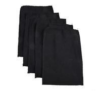 Jonikuper Asciugamano esfoliante coreano per il corpo, confezione da 5 asciugamani da massaggio in cotone poliestere per esfoliazione delicata della pelle (nero)