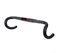 Jonikuper Barra da strada in fibra di carbonio completa per bicicletta, diametro morsetto 31,8 mm, larghezza 400 mm/420 mm, peso 177 g, leggero, per bici fisse e biciclette (rosso 420 mm)