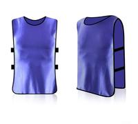 Jonikuper Bavaglini sportivi per bambini, in poliestere traspirante, a rete, vestibilità larga, ad asciugatura rapida, per calcio, basket, rugby, pallavolo, squadre di allenamento, 35 x 56 cm, blu (9)