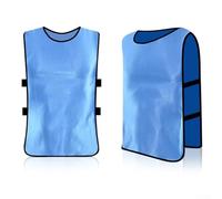 Jonikuper Bavaglini sportivi per bambini, in poliestere traspirante, a rete, vestibilità larga, ad asciugatura rapida, per calcio, basket, rugby, pallavolo, squadre di allenamento, 35 x 56 cm, blu (7)