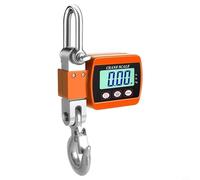 Jonikuper Bilancia elettronica con gancio con capacità di 500 kg, sensore alto, display LCD HD, guscio in lega di alluminio, per pesca, pesatura in acciaio e dock (arancione arancione)