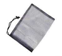 Jonikuper Borsa a rete per riporre e trasportare 15/20/40/50 palline, supporto in rete leggero in nylon con chiusura a coulisse, nero (15 palline)