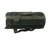 Jonikuper Borsa portautensili in tela per elettricisti - Custodia resistente con tessuto ad alta densità, 42 x 19 x 19 cm, verde, per viti, chiodi e punte da trapano (L)