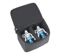 Jonikuper Borsa protettiva per mulinelli da pesca, in nylon con imbottitura in schiuma ispessita, divisorio interno staccabile, custodia leggera per mulinelli e 2 griglie