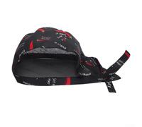 Jonikuper Cappello da chef per uomini e donne, design con teschio pirata, in tessuto a rete e nastro regolabile, unisex, da cucina, per ristoranti e catering (B)