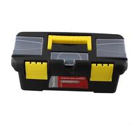 Jonikuper Cassetta degli attrezzi in plastica a due strati da 25,4 cm per strumenti e accessori, scatola resistente con chiusure di sicurezza, manico rinforzato e robuste cerniere in metallo (senza