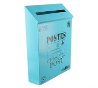 Jonikuper Cassetta delle lettere vintage in metallo, compatibile con decorazioni per la casa e oggetti di scena fotografici, design rustico da parete, cassetta delle lettere in ferro resistente alle