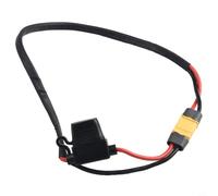 Jonikuper Cavo di alimentazione elettrica 14AWG Filo in silicone con fusibile impermeabile 50A per XT60, cavo di scarico ad alta resistenza, lunghezza 50 cm