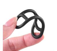 Jonikuper Cinturino in silicone per montaggio fanale, in gomma flessibile, compatibile con mountain bike, E-For Bike, Road For Bike, confezione da 6, nero