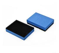 Jonikuper Confezione da 10 tamponi applicatori per rivestimento in ceramica per auto, rettangoli in spugna ad alta densità e morbida, per lucidatura a cera, blu e nero, 7,5 x 5 x 1,5 cm