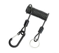 Jonikuper Cordino da pesca a molla a spirale anti-smarrimento con filo di acciaio a 7 fili, fibbia ad alta resistenza, corda per attrezzi per pinze, canne o mulinelli, da appendere in vita all'aperto