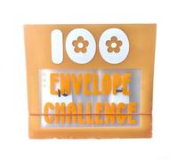 Jonikuper Envelope Challenge - Raccoglitore di risparmio per coppie, 100 giorni per coppie, organizer in PVC trasparente impermeabile, obiettivo finanziario portatile per (giallo)