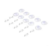 Jonikuper Ganci a ventosa trasparenti per superfici lisce, confezione da 10 ganci in metallo per vestiti, chiavi, ganci in PVC + ganci in metallo senza fori