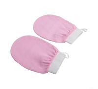Jonikuper Guanto esfoliante per hammam marocchino, per scrub corpo, in rayon degradabile, 15 x 21 cm, guanto da bagno per la rimozione della pelle morta e la pulizia dei pori (2 pezzi, rosa)