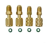 Jonikuper Kit adattatore R410A, kit adattatore professionale HVAC R410a R32 R22 Quick Connect 5/16 SAE a 1/4 SAE maschio femmina raccordi di conversione in ottone, 4 pezzi