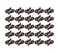 Jonikuper Kit di 50 clip di fissaggio per porte in vetro, con viti in metallo, per pannelli in vetro da 4 mm, marroni, compatibili con Dookoe e altre marche