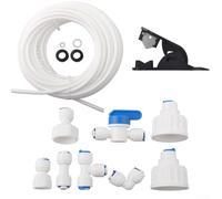 Jonikuper Kit di connettori per frigorifero, tubo di alimentazione idrica da 15 m, kit di collegamento per frigorifero doppio in stile europeo (20 m)