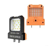 Jonikuper Lampada da lavoro a LED da 14 W per batterie per utensili elettrici, presa regolabile da 19-41 mm, compatibile con piattaforme di batterie al litio da 12 V-72 V, lanterna portatile compatta