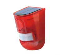 Jonikuper Lampada lampeggiante con sensore di movimento, a energia solare, impermeabile IP65, allarme di sicurezza con 6 LED stroboscopici, per protezione perimetrale di casa, giardino, fattoria