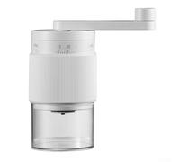 Jonikuper Macinacaffè manuale con 35 impostazioni regolabili, macina conica manuale per caffè espresso, macinacaffè portatile con ergonomia, colore: bianco