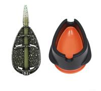 Jonikuper Mangiatoia per pesca alla carpa, design piatto in lega di zinco per una migliore distanza di lancio e precisione nei venti incrociati, accessorio per attrezzatura terminale con pressform