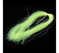 Jonikuper Materiale per la realizzazione di esche a mosca in nylon intrecciato con cristalli, 26 cm, accessorio da pesca duraturo per decorazione con mosche e artigianato (giallo fluorescente)