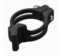 Jonikuper Morsetto adattatore deragliatore anteriore per montaggio brasato, lega di alluminio 31,8 mm/34,9 mm, compatibile con telai del tubo reggisella, nero (31,8 mm)