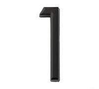 Jonikuper Numero civico lucido 3D per porta esterna, targa nera per la numerazione di camere d'albergo, 6 x 3,8 cm, confezione da 1 (n. 1)