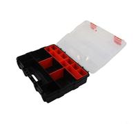 Jonikuper Organizer per cassetta degli attrezzi in plastica PP con divisori regolabili per parti hardware e viti, scatola portaoggetti di grande capacità per elettricisti e fai da te (L)