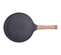 Jonikuper Padella antiaderente per colazione, 20 cm/24 cm/28 cm, per pancake, bistecca, uova e crepes, adatta a tutti i piani cottura, inclusi gas e induzione (nero, 28 cm)