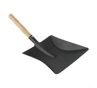 Jonikuper Pala per camino con manico in legno per una rimozione efficiente della cenere, paletta in acciaio da 40 cm, per uso interno ed esterno in camini, stufe e griglie (L)