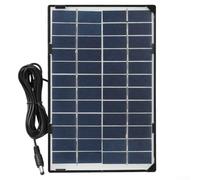 Jonikuper Pannello solare policristallino da 15 W 12 V per luci da giardino, camper, barche e dispositivi a bassa potenza, resistente alle intemperie, uscita DC5521, 210 x 135 x (sku)