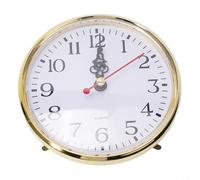 Jonikuper Parti di ricambio per il movimento dell'orologio, numeri arabi con finiture dorate, funzionamento silenzioso, quadrante bianco, lente trasparente, kit fai da te, diverse opzioni di