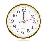 Jonikuper Parti di ricambio per il movimento dell'orologio, numeri arabi con finiture dorate, funzionamento silenzioso, quadrante bianco, lente trasparente, kit fai da te, diverse opzioni di