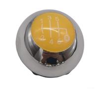 Jonikuper Pomello del cambio manuale compatibile con 500C 2012-2018, velocità 6+5+R, testa del cambio in plastica ABS con finitura argento, montaggio di ricambio diretto, OEM (giallo 6)