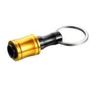 Jonikuper Porta punte per cacciavite con barra di estensione per punte da trapano e cacciaviti elettrici, design portachiavi a sgancio rapido in lega di alluminio e (giallo)