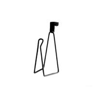 Jonikuper Portarotolo in acciaio inox da appendere sopra il serbatoio, accessorio da bagno salvaspazio compatibile con la maggior parte dei servizi igienici, 19 x 7,5 cm, nero (nero)