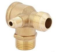 Jonikuper Raccordo filettato maschio a 3 vie in ottone a 90 gradi per parti di ricambio del compressore d'aria (SKU)
