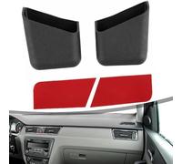 Jonikuper Scatola organizer per pilastro per auto, compatibile con interni - Confezione da 2, 7,5 cm L x 8,7 cm H x 3,3 cm T, finiture in plastica nera, compatibile con telefono auto e