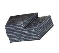 Jonikuper Set di 12 protezioni angolari in gomma per tavoli da biliardo e biliardo, strisce protettive nere per incollaggio di binari del tavolo (angolo)